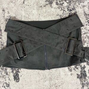 Faux leather mini skirt